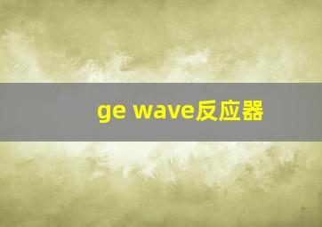 ge wave反应器